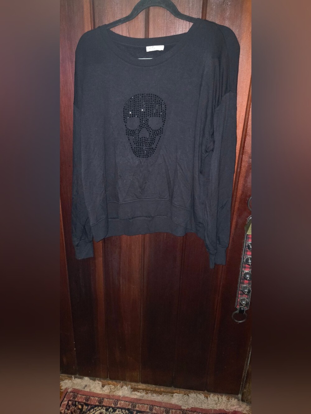 Skull Graphic Black Long Sleeve Top/ Sweatshirt